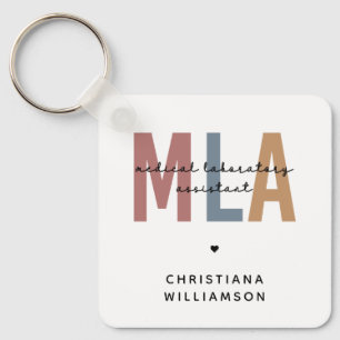 Personalised MLA Medical Laboratory Assistant Key Ring