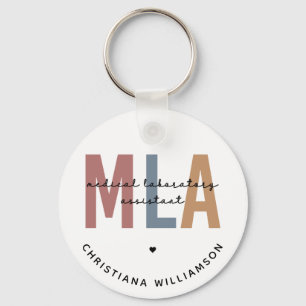 Personalised MLA Medical Laboratory Assistant Key Ring