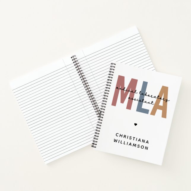 Personalised MLA Medical Laboratory Assistant Notebook (Inside)
