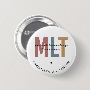 Personalised MLT Medical Laboratory Technician 6 Cm Round Badge