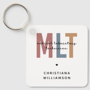 Personalised MLT Medical Laboratory Technician Key Ring