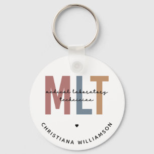 Personalised MLT Medical Laboratory Technician Key Ring