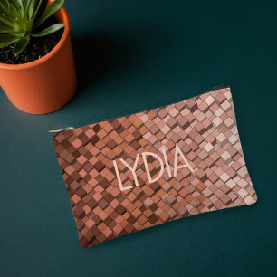Personalised Mocha Mousse Accessories Pouch