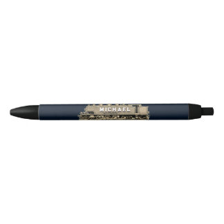 Personalised Model Train Blue Ink Pen