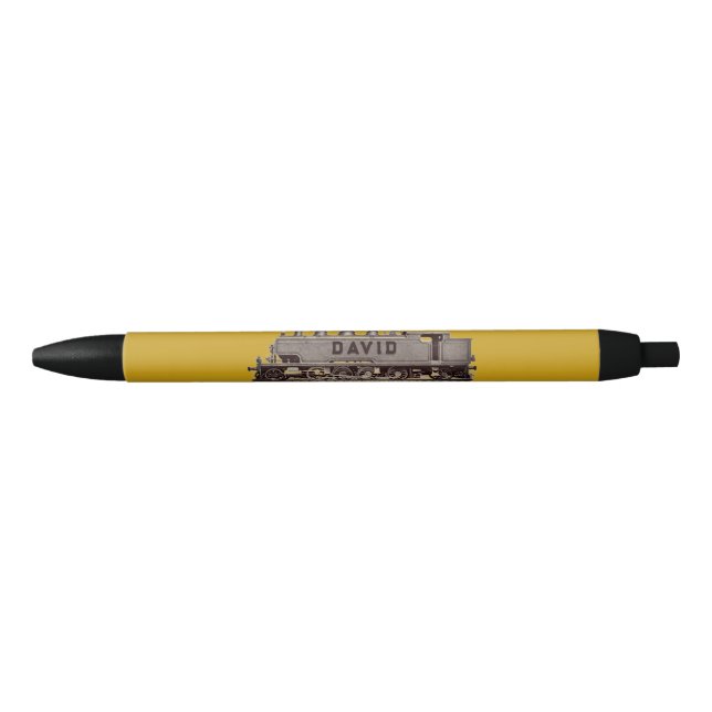 Personalised Model Train Blue Ink Pen (Front)