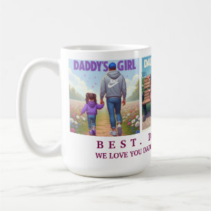 Personalised Modern 3 Photos Fathers day 2025 Coffee Mug