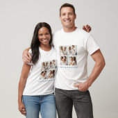 Personalised Modern 4-Photo 'Best Dad Ever' T-Shirt (Unisex)