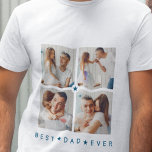 Personalised Modern 4-Photo 'Best Dad Ever' T-Shirt<br><div class="desc">Add 4 photos to this modern 'Best Dad Ever' t-shirt to create a great gift for Father's Day or Dad's birthday. Text and text colour can be changed to anything you want. If you need any help customising this, please message me using the button below and I'll be happy to...</div>