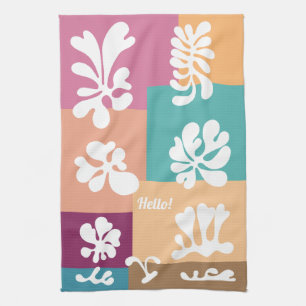 Personalised Modern Abstract Colourful Design Tea Towel