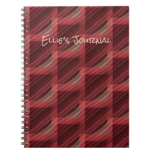 Personalised Modern Abstract Spiral Notebook
