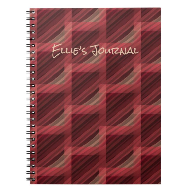 Personalised Modern Abstract Spiral Notebook (Front)