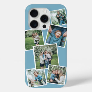 Personalised Modern any colour 6 Photo Collage  iPhone 15 Pro Case