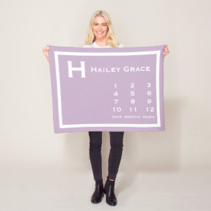 Personalised Modern Baby Milestone Photo Blanket