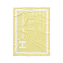Personalised Modern Baby Milestone Photo Blanket