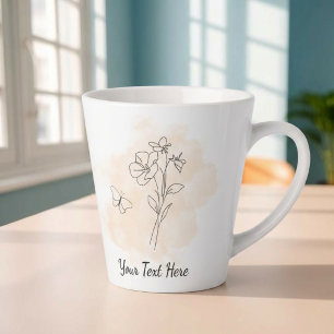 Personalised Modern Beige Watercolor Coffee Mug