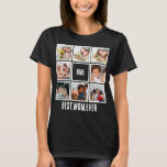 Personalised Modern Best Mum Ever 8 Photo Collage T-Shirt<br><div class="desc">Personalised Modern Best Mum Ever 8 Photo Collage. Customise this mothers day gift for mum with 8 photos and abbreviation like BGE for Best Grandma Ever, </div>