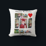 Personalised Modern Birthday 11 Photo Collage   Cushion<br><div class="desc">Personalised Modern Graduation 11 Photo Collage. Create your own unique product,  add your own photos and text</div>