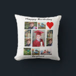 Personalised Modern Birthday 11 Photo Collage   Cushion<br><div class="desc">Personalised Modern Graduation 11 Photo Collage. Create your own unique product,  add your own photos and text</div>