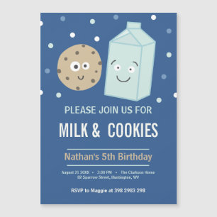 Personalised modern birthday party magnetic invitation