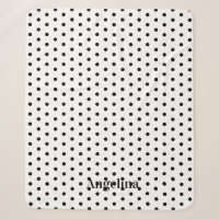 Personalised Modern Black and White Polka Dot 
