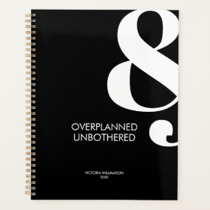 Personalised Modern Black Business Corporate Planner