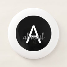 Personalised Modern Black Monogram Name