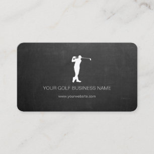 Personalised Modern Blackboard Professional Golf  Business Card