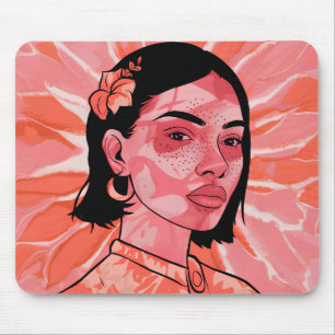 Personalised Modern boho feminine minimalist art Mouse Pad