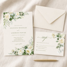 Personalised Modern Botanical Greenery Wedding