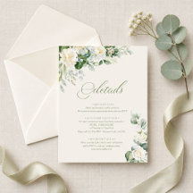 Personalised Modern Botanical Wedding Details