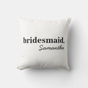 Personalised Modern Bridal Shower Bridesmaid Cushion
