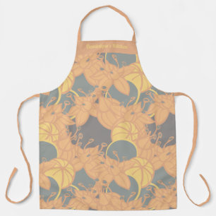 Personalised Modern Bud & Flower Pattern Apron