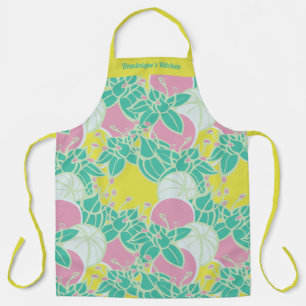 Personalised Modern Bud & Flower Pattern Apron