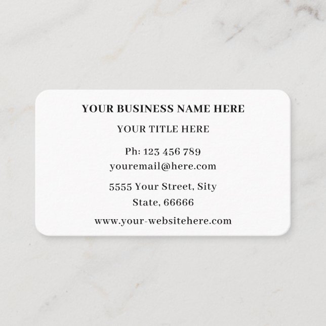 Personalised Modern Business Cards with Your Logo  (Front)