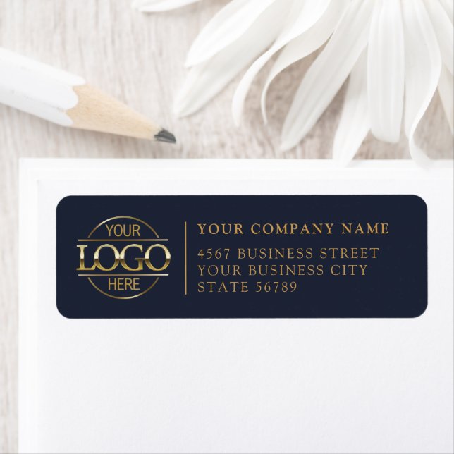 Personalised Modern Business Logo Return Address Label (Insitu)