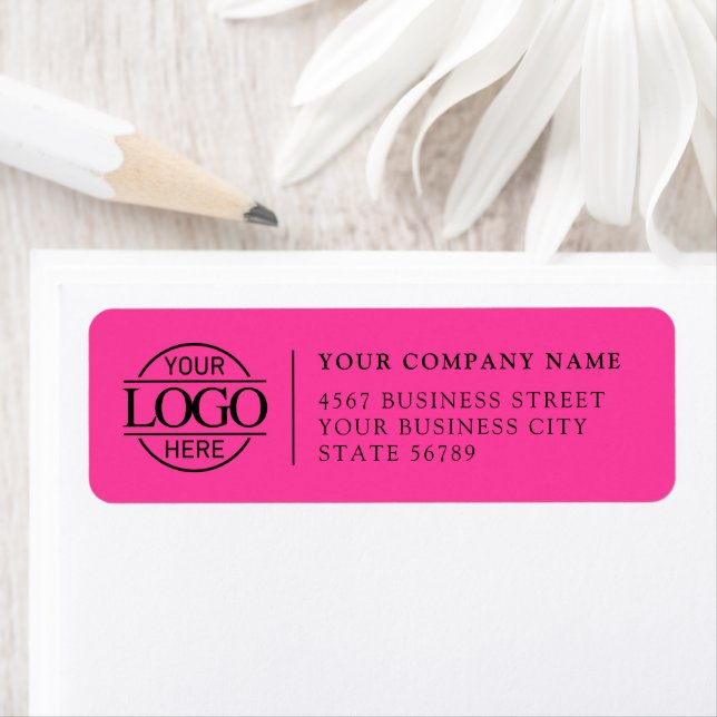 Personalised Modern Business Logo Return Address Label (Insitu)