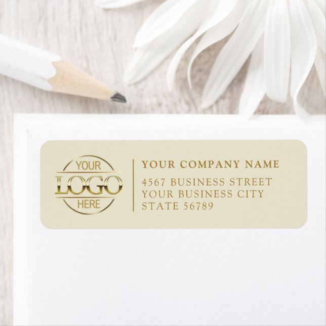 Personalised Modern Business Logo Return Address Label (Insitu)