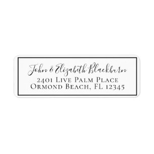 Personalised Modern Calligraphy Return Address Label
