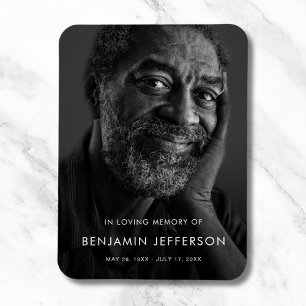 Personalised Modern Celebration of Life Funeral  Magnet