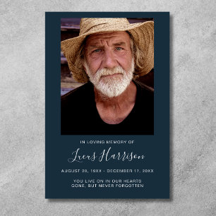 Personalised Modern Celebration of Life Funeral Poster