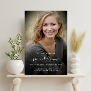 Personalised Modern Celebration of Life Funeral Poster