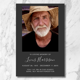 Personalised Modern Celebration of Life Funeral Poster