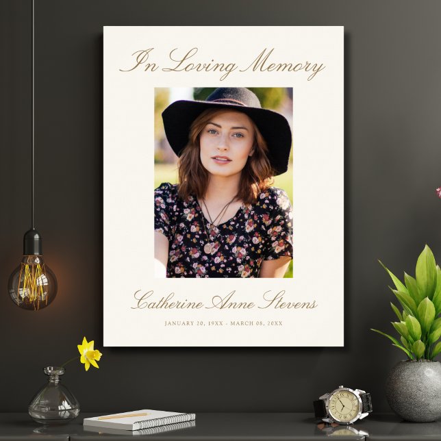 Personalised Modern Celebration of Life Funeral Poster (Photo Memorial Poster)