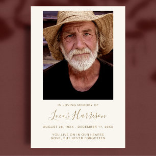 Personalised Modern Celebration of Life Funeral Poster