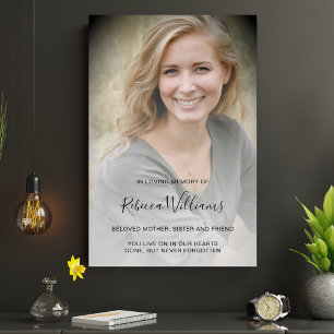 Personalised Modern Celebration of Life Funeral Poster