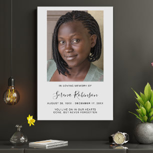 Personalised Modern Celebration of Life Funeral Poster