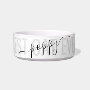 Personalised Modern Chic Script Best Cat Ever Bowl