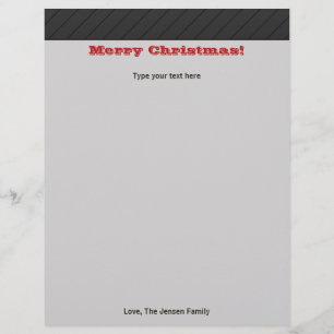 Personalised Modern Christmas Holiday Stationary