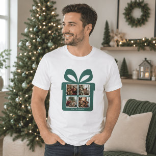 Personalised Modern Christmas Photo Gift Box T-Shirt