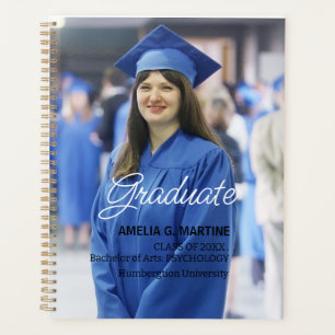 Personalised Modern Class of Graduation Name Photo Planner